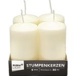 Свечи-столбы 110/60 шампанское RUBIN LICHT, 4 шт. - фото