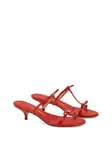 Босоножки Bow на каблуке-рюмке Ferragamo, красный - фото 2