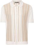 Corneliani рубашка поло в полоску, нейтральный цвет - фото