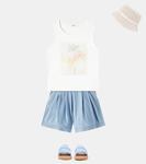 Джинсовые бермуды Chloé Kids, Bleach - фото 2
