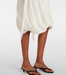 Хлопковое мини-платье Toteme, белый - фото 6