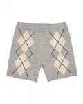 Женские вязаные шорты с ромбами Sandro, серый - фото 6