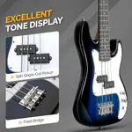 Электрогитара Glarry GP 36 дюймов для детей, синяя - фото 3