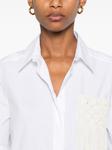 Поплиновая рубашка slowear, белый - фото 5
