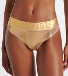 Плавки бикини с металлическим логотипом Versace, Oro - фото 4