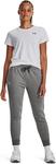 Брюки Under Armour Rival Fleece Joggers, цвет Castlerock Light Heather/White 1 - фото 3