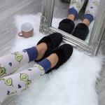 Блестящие вязаные тапочки на плоском каблуке-мюле AJVANI, черный - фото 5