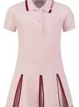 Платье-поло с плиссировкой Moncler Enfant, розовый - фото 2