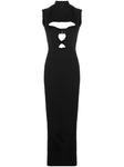 Jacquemus платье макси с вырезами, черный - фото
