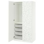 Гардероб PAX/LINNABERG IKEA, 100x60x201 см, цвет white/patterned - фото