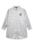 Жаккардовое платье с монограммой Dkny Kids, серебяный - фото
