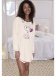 Ночная рубашка цвета экрю с принтом Peanuts - фото 2