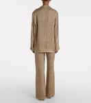 Клетчатый блейзер Junida Acne Studios, бежевый - фото 3