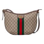 Сумка (WMNS) Gucci Ophidia Logo Stripe Webbing Canvas Shoulder Messenger Bag Small / Brown - фото