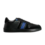 Кроссовки Versace La Greca Sneaker Black Blue, черный - фото