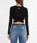 Свитер Elisabetta Franchi Cropped Fit, черный - фото 4