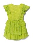 Платье Pinko Kids с оборками, зеленый - фото 2