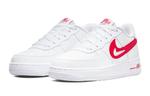 Кроссовки Nike Air Force 1 Low White Red Cut-Out Swoosh GS - фото 2