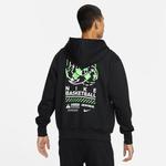Толстовка Nike Dri-FIT Logo Hoodie 'Black White', черный - фото 2