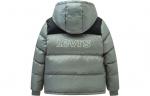Детская пуховая куртка Levis, серо-зеленая - фото 3