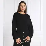 Укороченный свитер винного кроя Pinko, черный - фото 2