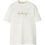 Футболка с логотипом Burberry, белый - фото