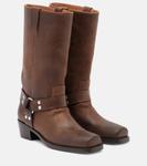 Roxy потертые кожаные байкерские ботинки Paris Texas, Ebano - фото