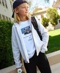 Детская толстовка на молнии Essential abercrombie kids, Anf Light Grey Heather - фото 5