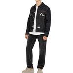 Джинсы мужские черные Evisu, черный - фото 6