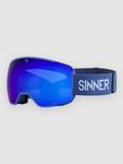 Очки для сноуборда Sinner Snowflake Matte Navy Blue (+ Bonus Lens) Goggle, double full blu mrror vnt - фото