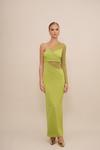 Платье WAL G. SOLADA ONE SLEEVE MAXI, Olive Green/Green - фото 2
