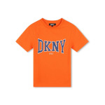 Dkny Kids футболка с логотипом, оранжевый - фото