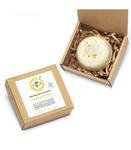 Бомбочка для ванны, АПЕЛЬСИН, игристая, ароматная, полусфера, 80 г, Miodowa Mydlarnia - фото