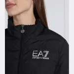 Пуховик стандартного кроя Ea7, черный - фото 4