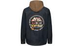 Джинсовая куртка мужская джинсовая синяя Evisu, синий - фото