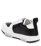 Кожаные кроссовки Moschino Kids, черный - фото 2