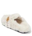 Тапочки из искусственного меха с логотипом Moschino, желтый - фото 3