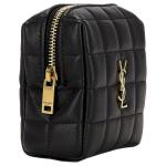 Кожаный мини-клатч Quilted женский black SAINT LAURENT, Set (Bag+Dust Bag) - фото 2