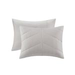 Набор стеганых одеял Alden с шевроном Intelligent Design, серый - фото 3