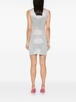 Giuseppe Di Morabito платье мини со стразами, серебряный - фото 4