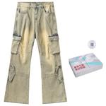 XINYINSU Джинсы унисекс Yellow Mud - фото 6