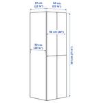 Гардероб SMÅSTAD/PLATSA IKEA, 60x57x181 см, цвет white with frame - фото 6