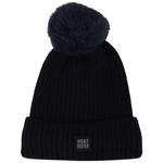 HEAT KEEPER Женская термошапка с помпоном, тёмно-синяя - фото 2