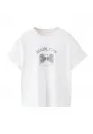 Футболка с детским принтом Mango Kids, White - фото 3