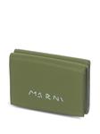 Кошелек тройного сложения Marni, зеленый - фото 4