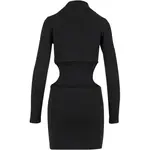 Платье Urban Classics Cut Out long sleeve short, черный - фото 4