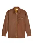 Рубашка на молнии DRIES VAN NOTEN, коричневый - фото