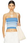 Топ Marnie Solid & Striped, sunset stripe marina blue - фото