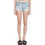 Alexander Wang Предварительно уложенные шорты с шелковыми боксерами worn indigo - фото