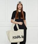 Сумка-шоппер Karl Lagerfeld с логотипом, экрю - фото 2